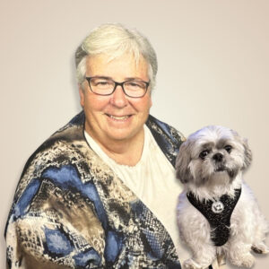 Headshot of Lisa Duncan and dog Oscar